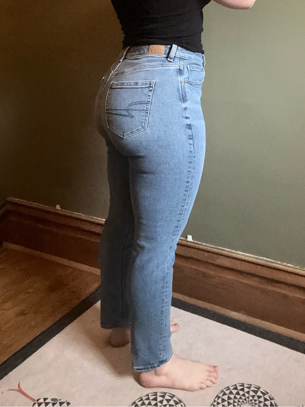 American Eagle Outfitters High-Rise Light Wash Jeans